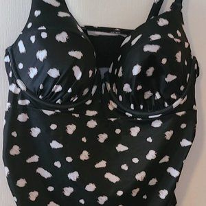 Swim by Cacique Fitted Underwire Swim Tankini- Size 42DD EUC